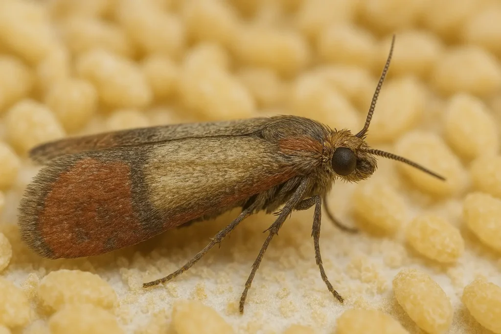 larves de mites au plafond