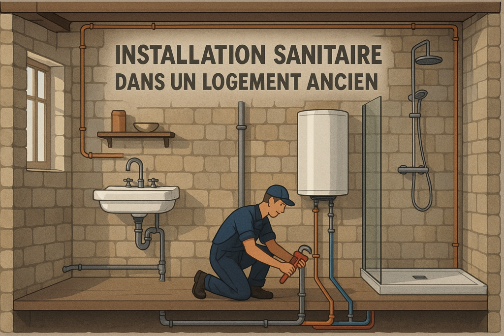 installation sanitaire logements anciens coupe plomberie renovation