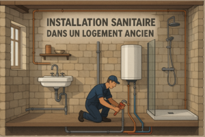 installation sanitaire logements anciens coupe plomberie renovation