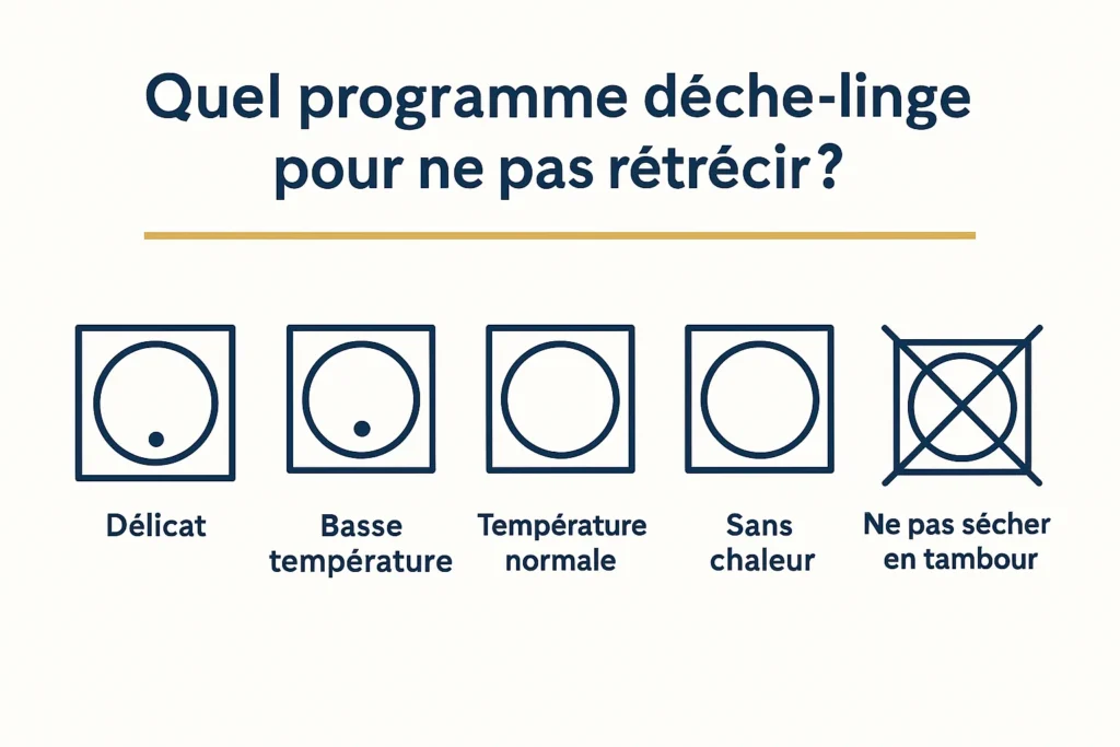 quel programme sèche linge pour ne pas rétrécir