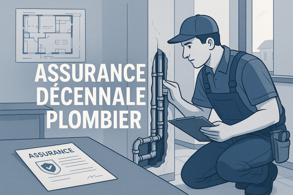 Assurance Décennale Plombier illustrée sur chantier avec canalisations encastrées