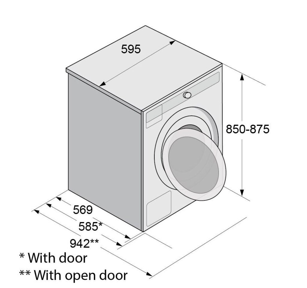 dimensions à connaître avant d’acheter une machine à laver