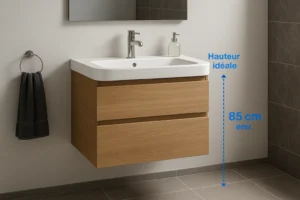 hauteur idéale pour un meuble de salle de bain