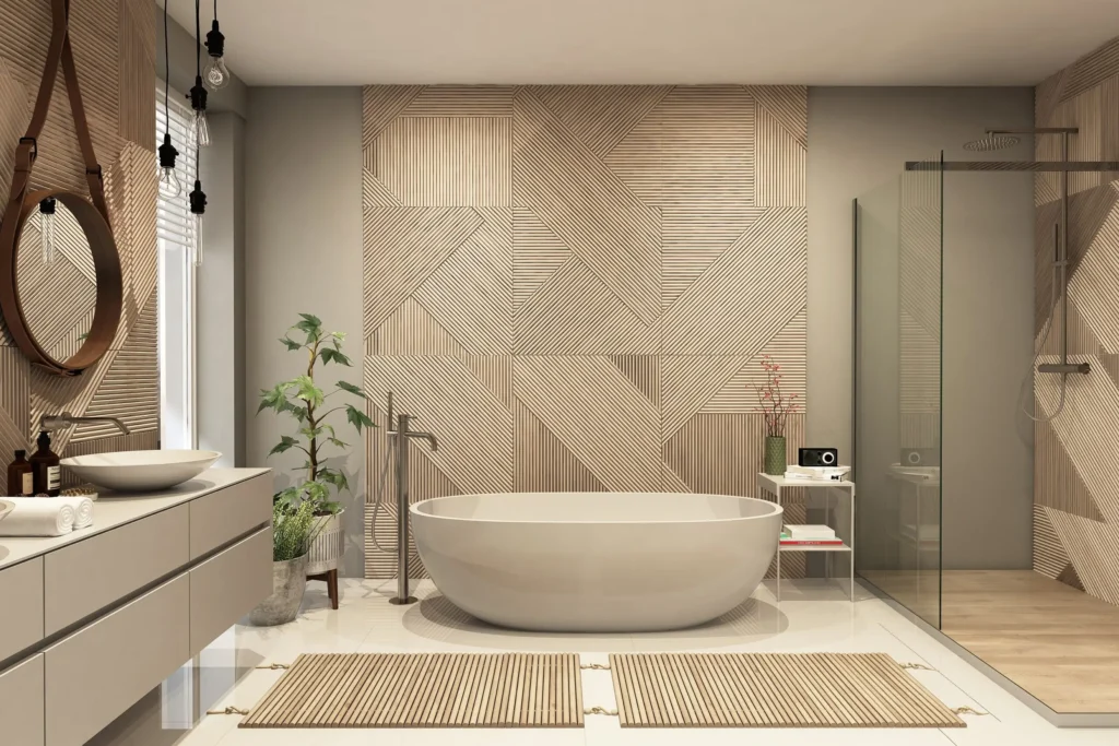 revêtement mural pour une salle de bain