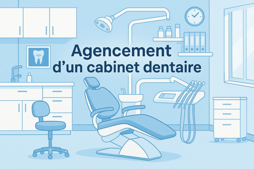 Agencement cabinet dentaire moderne propre ergonomique