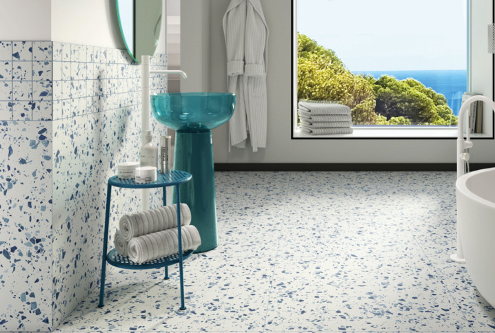 une revetements sol salle de bains