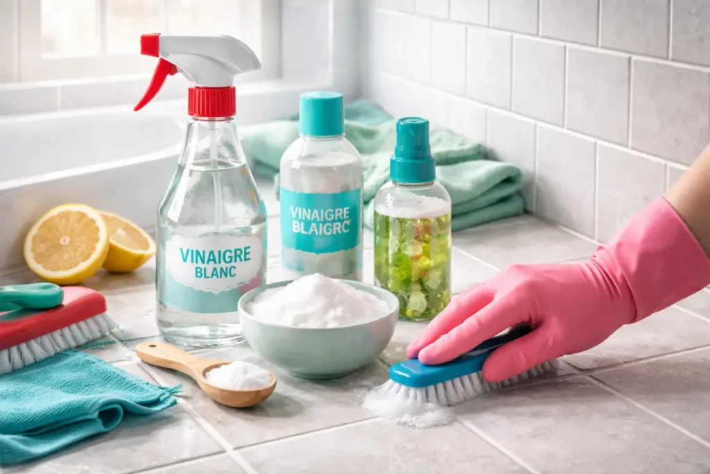 nettoyer efficacement les joints de salle de bain