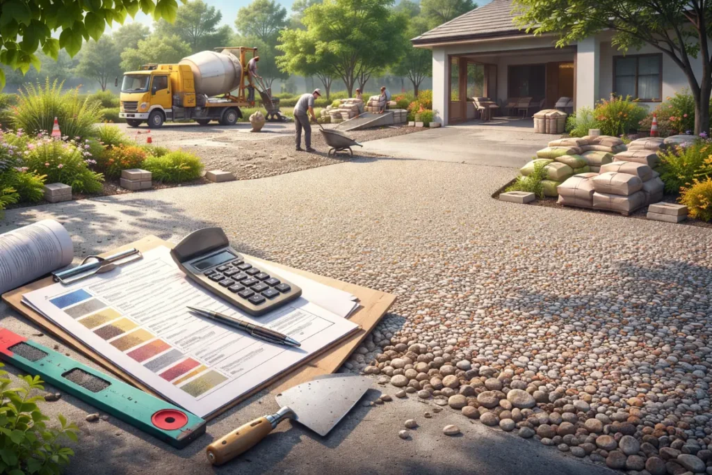 prix au m² du béton désactivé