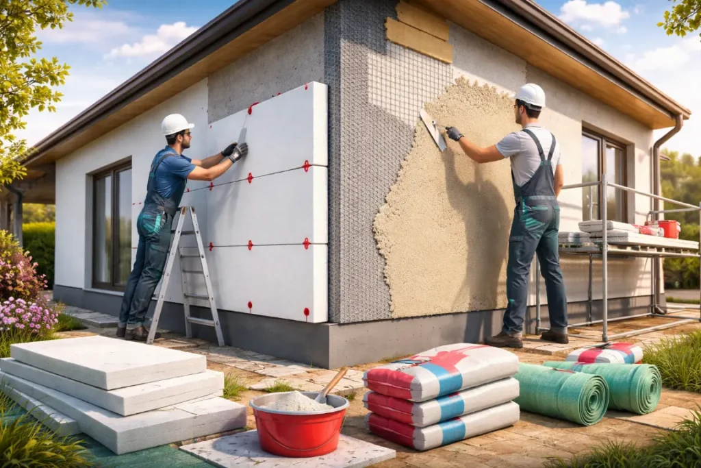 prix au m² pour une isolation extérieure avec crépi