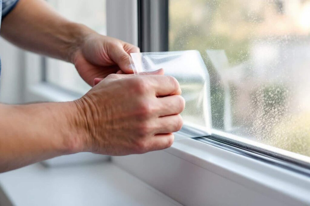 Appliquer un film isolant sur les surfaces vitrées