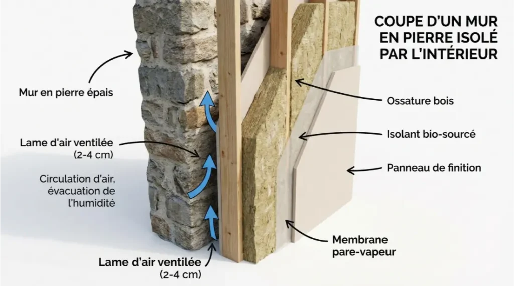 Quelles erreurs éviter lorsque l’on laisse une lame d’air entre le mur et l’isolant 1