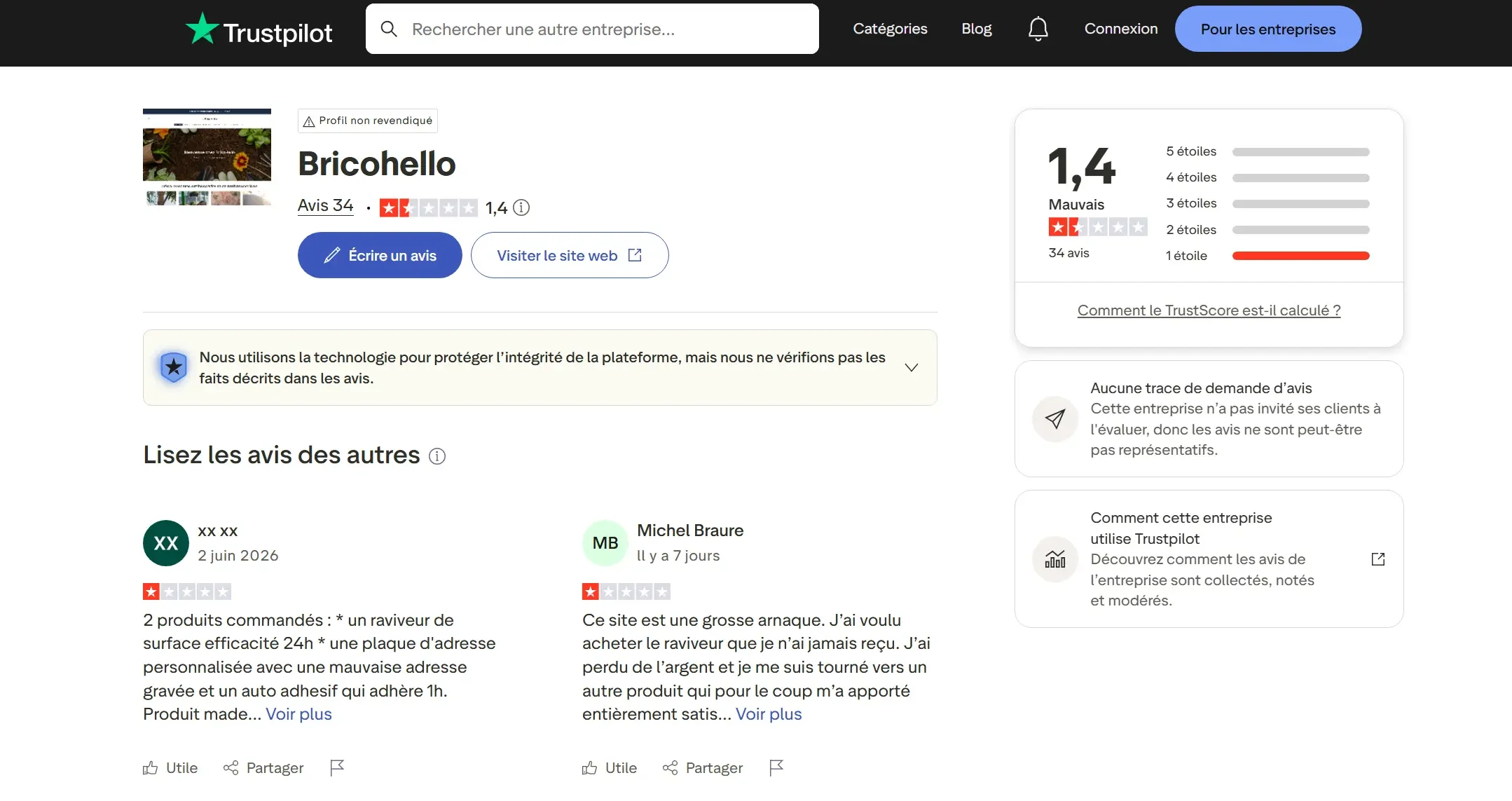 Brico Hello avis fiable ou site à risque