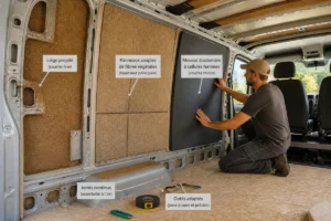 Quel isolant pour van aménagé : superposition de liège, fibres végétales et mousse élastomère sur la carrosserie intérieure